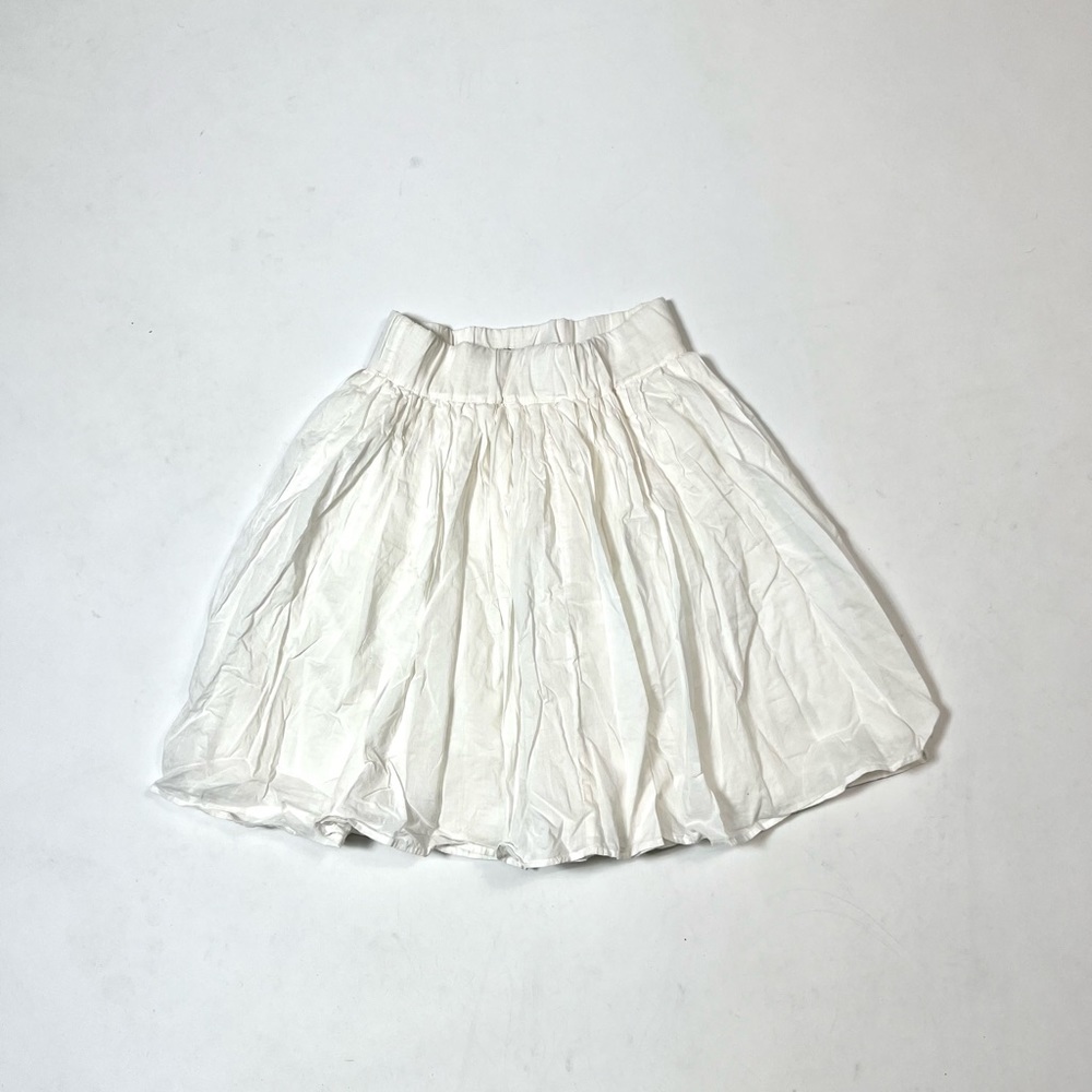 Club Monaco White Pleated Mini Skirt